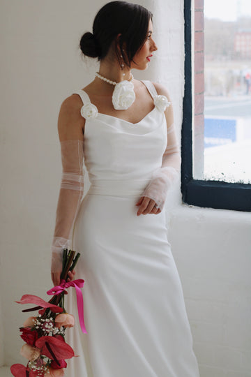 Try At Home - Rosa Crepe Bridal Gown - Velo Bianco